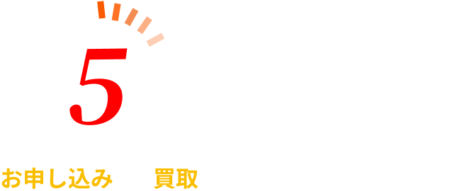 5STEPで買取完了